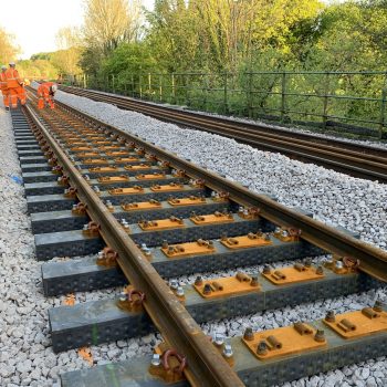 First recycled plastic sleepers laid by Network Rail on main line